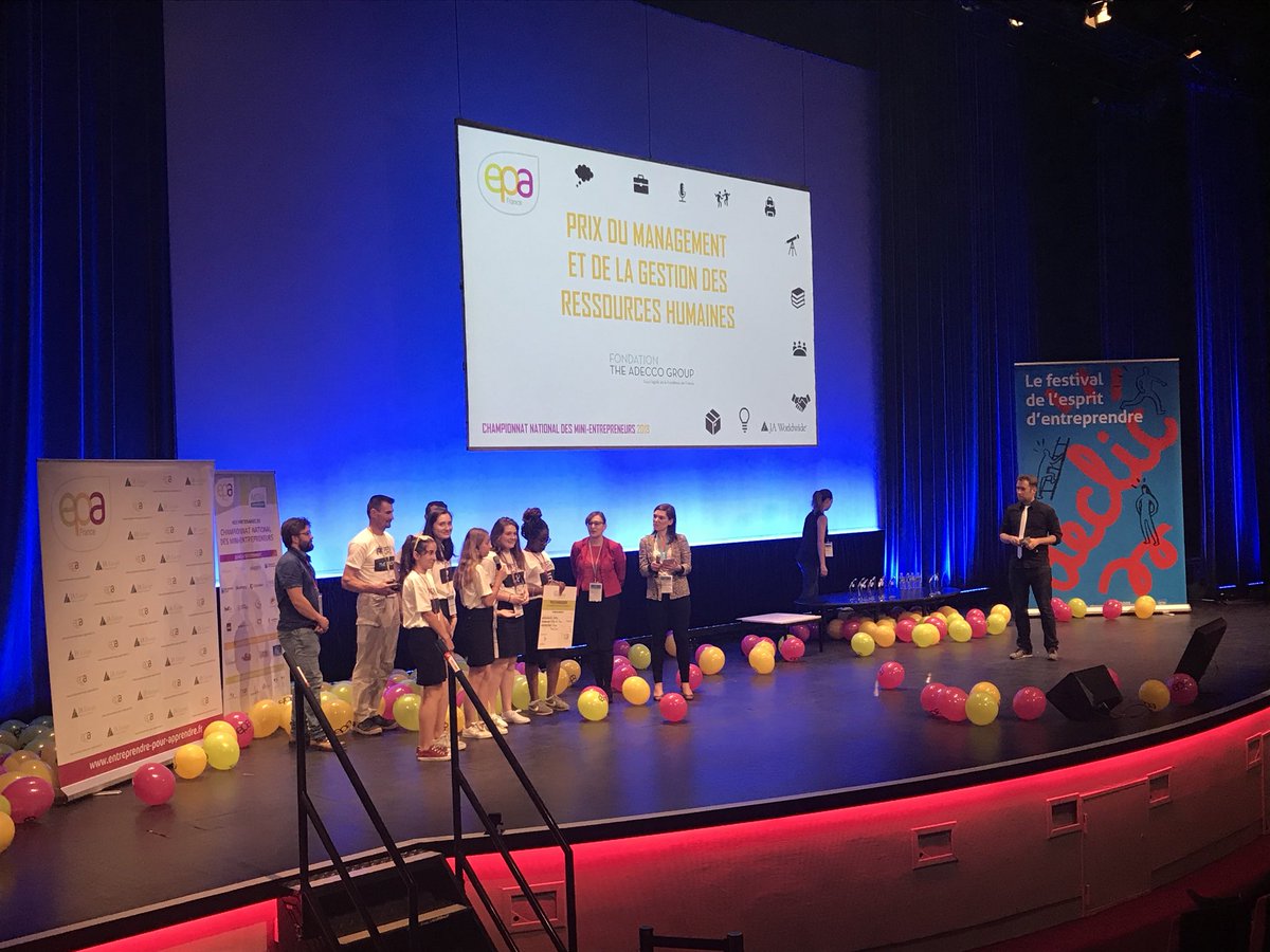 Les #minientrepreneurs de Pedabox <a href="/minentreprise89/">PédaBOX</a> viennent de gagner le prix du management et de la gestion des ressources humaines au #CNME2018 !!  C’est le « responsable du bien-être » qui va être content ! 😁 <a href="/FondationAdecco/">FondationAdeccoGroup</a> <a href="/epafrance/">Entreprendre pour Apprendre France</a> <a href="/DeclicF/">Déclic Festival</a>