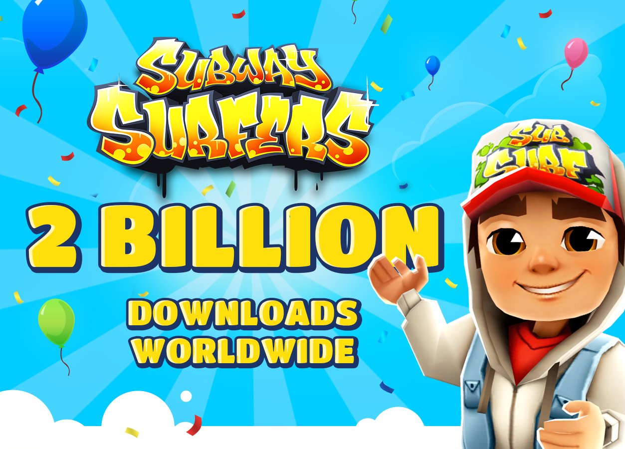 Jacob Moller on X: In 2017 Subway Surfers broke through our previous  annual download high with more than 400.000.000 all-organic downloads. We  will in 2018 push to beat this thanks to the