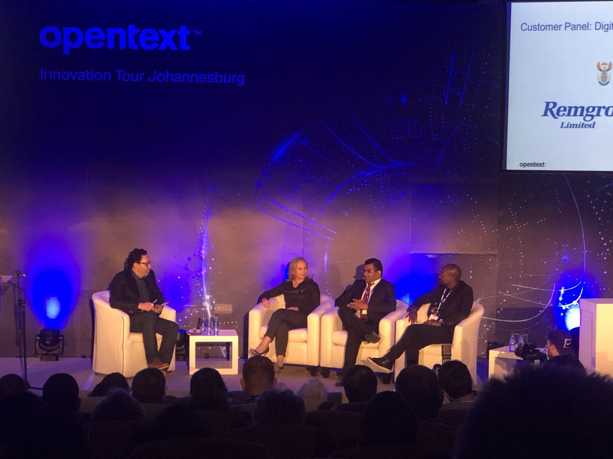 Toby <a href="/shapshak/">Toby Shapshak</a> in conversation with our esteemed customer panel speaking about their digital transformation journeys at  the Johannesburg Innovation Tour #OTInnovate