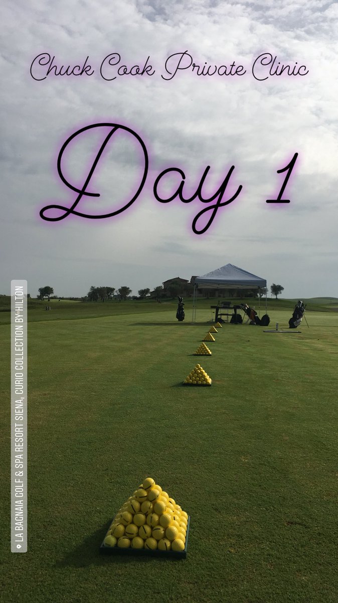 ZanardelliGolf's tweet photo. Primo giorno di golf clinic con Chuck Cook a @LaBagnaiaResort. Tecnologia, esercizi e grandi concetti tecnici. 👍 #golf #clinic #chuckcook https://t.co/KF8M1dubOp