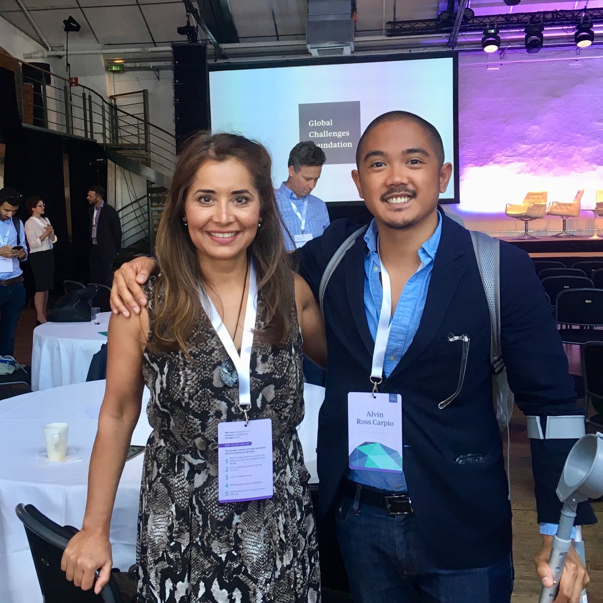 malinimehra's tweet photo. Catching up w/ @AlvinCarpio from The Fourth Group @ #GCFNSF @ChallengesFnd #Stockholm https://t.co/umMnf9f142