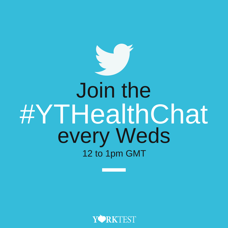 yorktestlabs's tweet photo. We'll be live in 30 mins for this week's #YTHealthChat. This week's host @NikkiEWallis will be talking about eating out when you have a #foodintolerance. https://t.co/Gv75hcQTxA