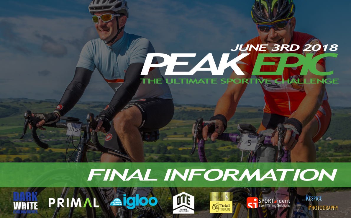 It is nearly here the 6th edition of the Peak Epic - final details have been emailed out to all riders but if you somehow missed it you can read them here: darkwhitecycling.co.uk/wp-content/upl… - please ensure you have read it!