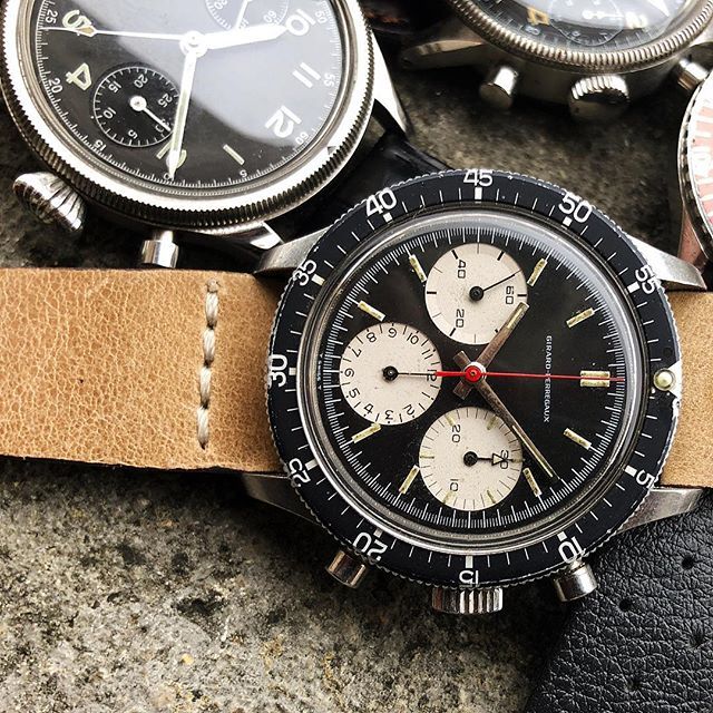 WatchFred_IG's tweet photo. #vintagechronograph ❤️
.
#MatheyTissot #Flyback “#TypeXX” for #GirardPerregaux - and another MT, better known as a #Breguet 😎 #Vixa #Type20 lurking in the background .
#military #aviator #vintagewatch #watchesofinstagram #watches #watchfam #watchfred… https://t.co/RsQFBlZgrc https://t.co/QCVx7epoWf