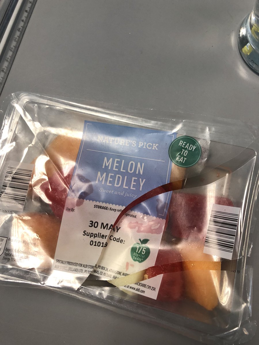 Katierobs89's tweet photo. In date @AldiUK I think not! Tastes like I’m eating melon which has been marinated in vinegar. Not the breakfast I had planned 🤨😫😒#fruitfail https://t.co/yIlvS4ap4p