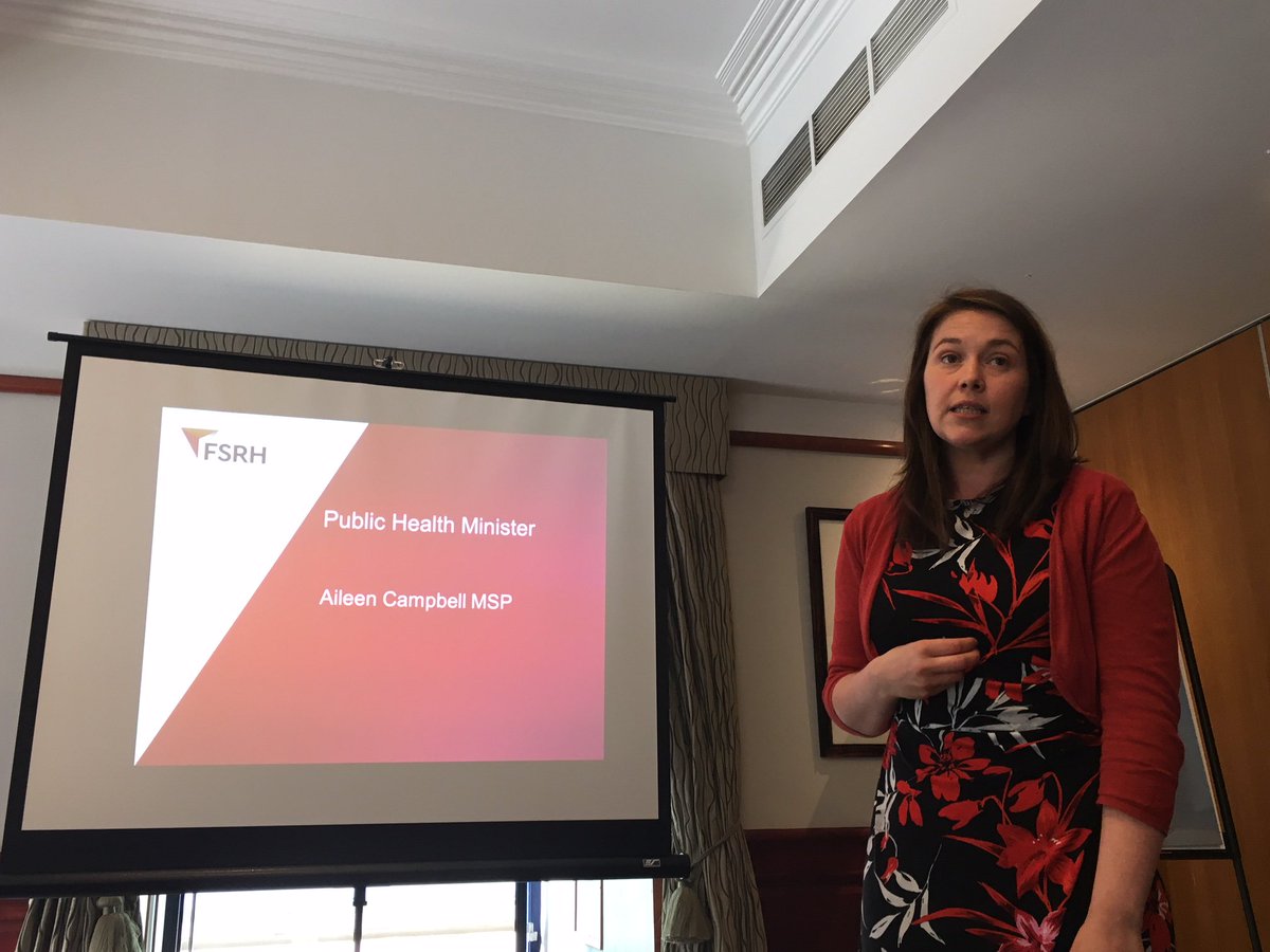 FSRH_Scot's tweet photo. #PublicHealth Minister @ClydesdAileen congratulates #FSRH on 25th anniversary & highlights the importance of SRH - 'it allows our population to pursue their career, family and life goals'; FSRH stakeholder seminar 'comes at a time of significant focus on #WomensHealth ' #FSRH25 https://t.co/qd6EScFLtr