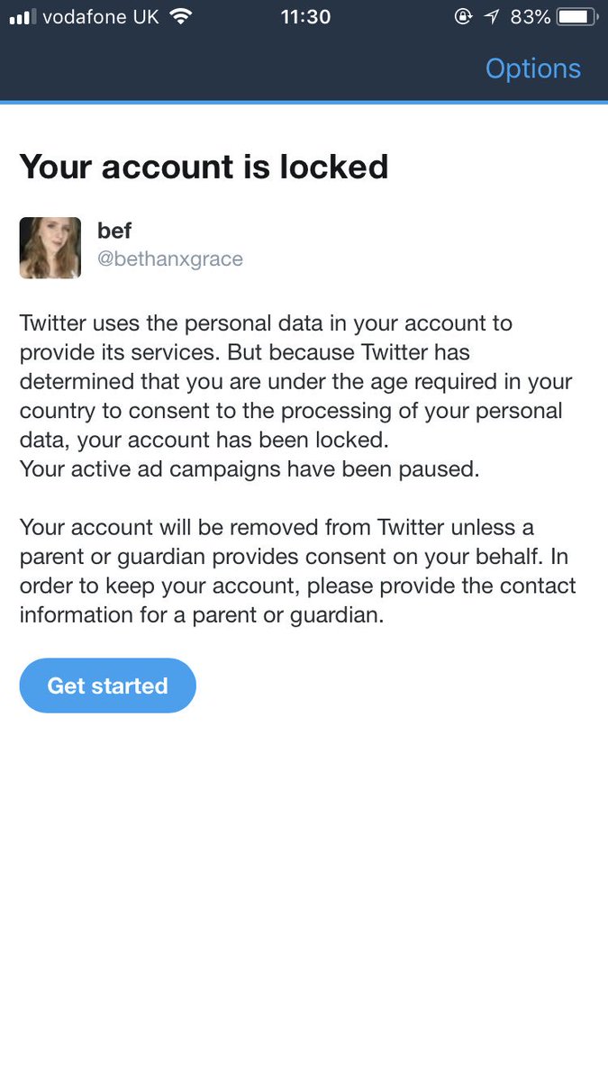 bethangracew's tweet photo. @TwitterSupport #StopTheBirthdayBans ?? I understand the whole making an account before 13, but that was 7 years ago and I’m now 19. Please fix this soon or at least address it and give reassurance https://t.co/qk6JPsDm2K