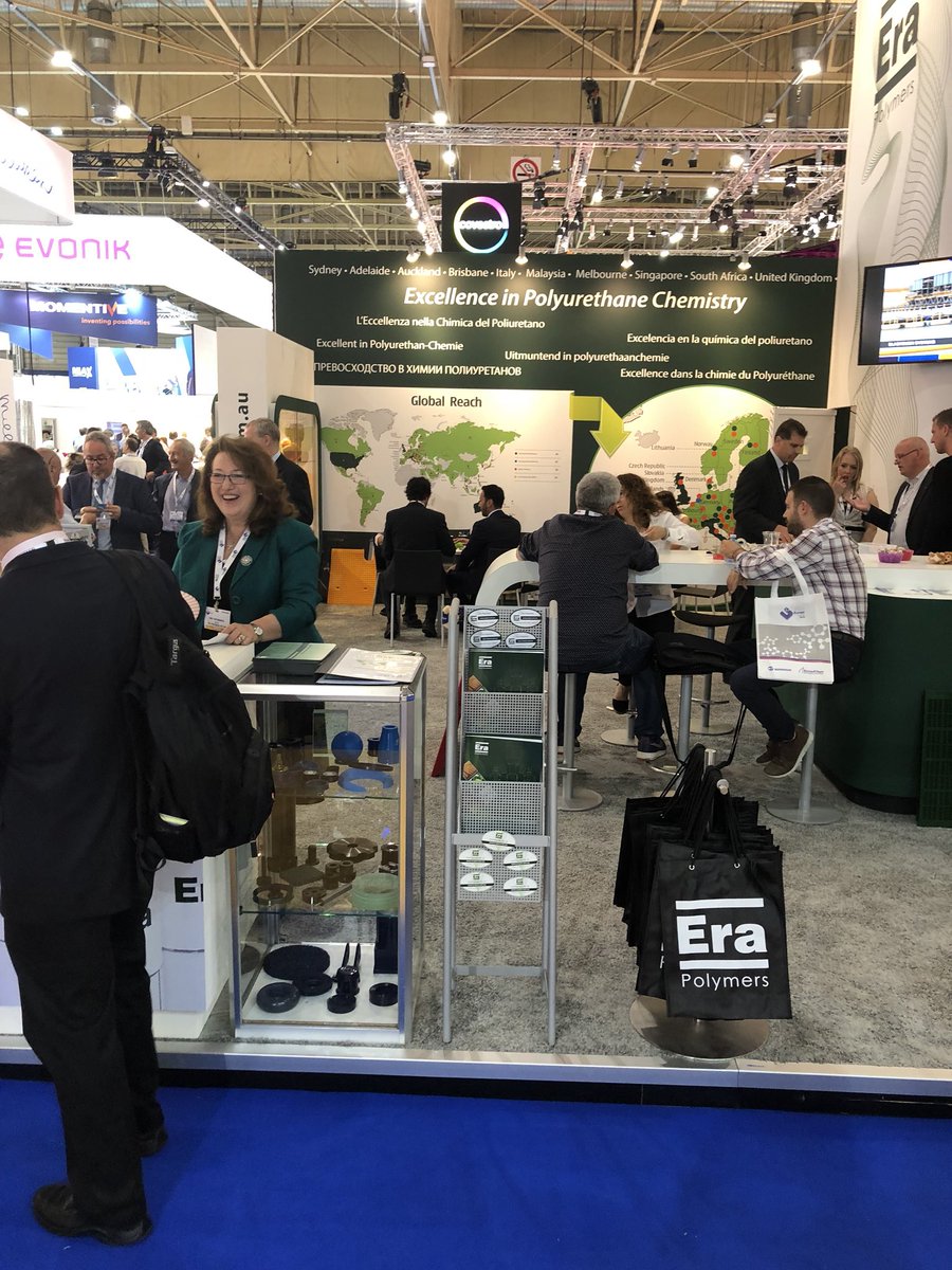 WogMumma's tweet photo. @Utech_PU - what a fantastic second day!! #UTECHEUROPE #UTECH2018 #UTECHEurope - Era Polymers showing true excellence in polyurethane chemistry! https://t.co/z0ZZ6mlNND