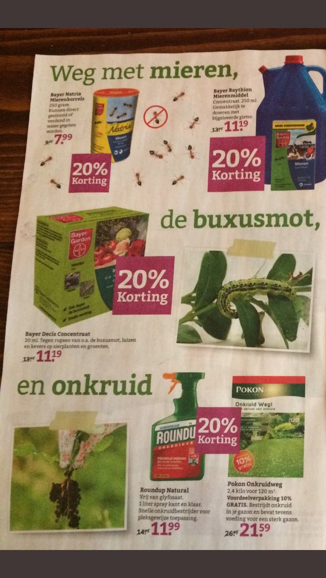 andredonker's tweet image. Dergelijke middelen zouden per direct verboden moeten worden. Ze doden per direct insecten of hun waardplanten en daarmee ook jonge vogels in het nest. RT als u het met mij eens bent.
