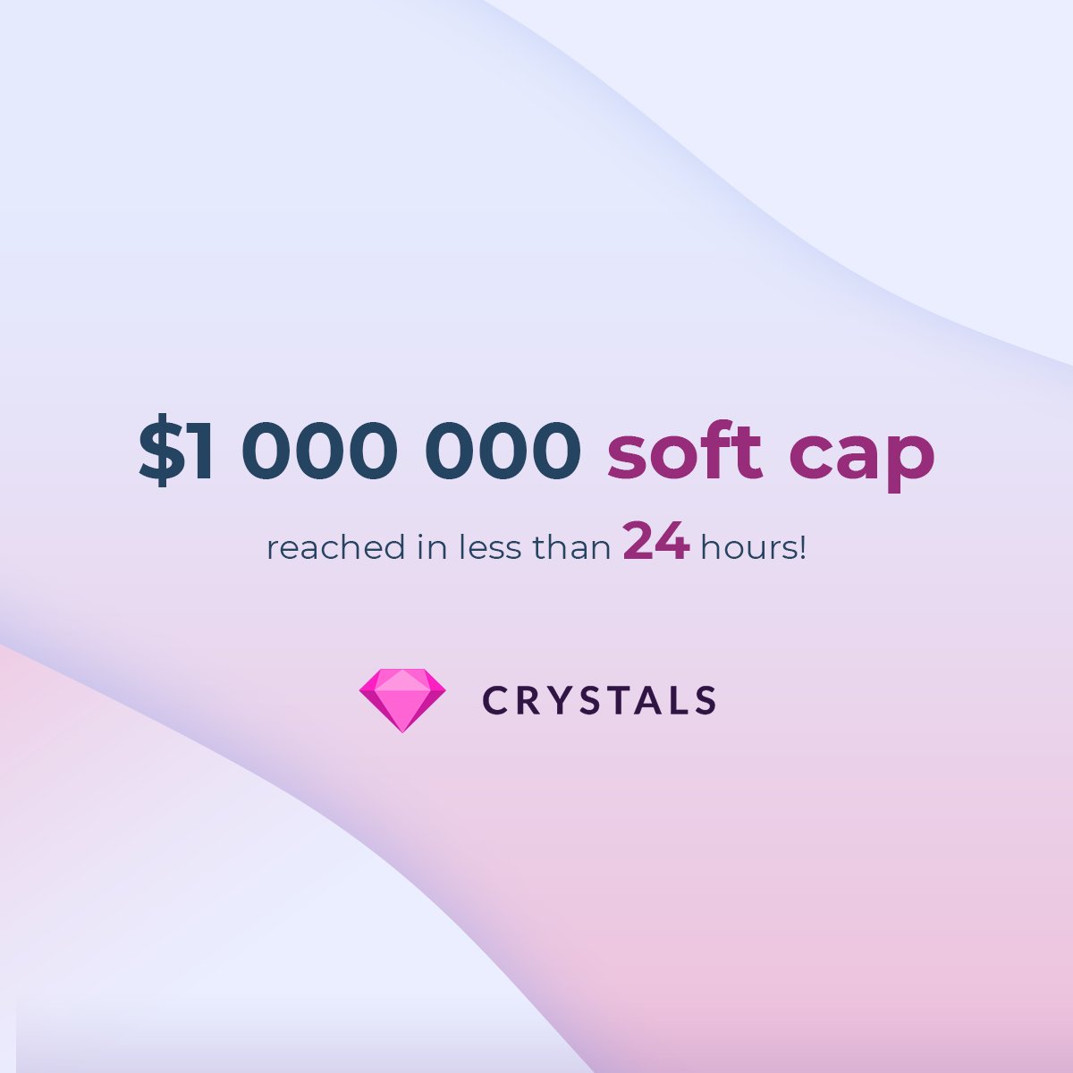 Crystals_io's tweet photo. You have shown an absolutely stunning support for our cause! Excited to announce that we've reached a $1 000 000 soft cap in less than 24h of presale phase! Join now and enjoy your special offer: https://t.co/gdBhL4dyEO https://t.co/9RrDPKgVpx