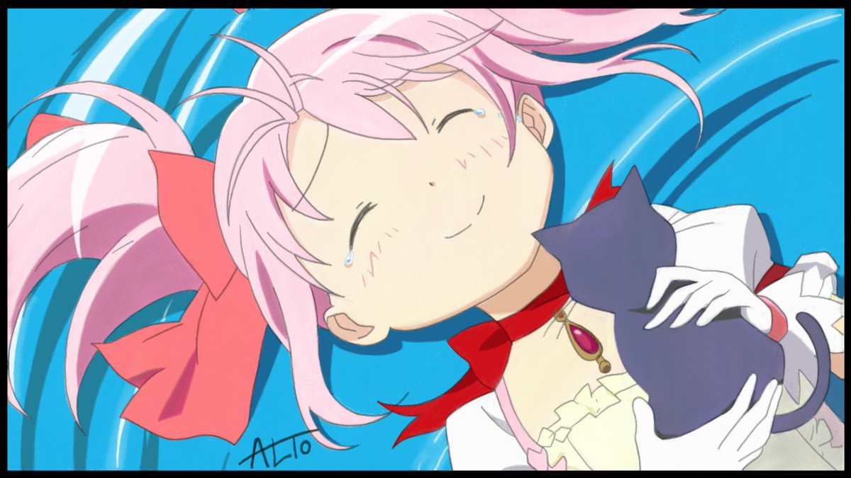 アルト Alto 久々に描いてみました まどマギ Opのワンシーンです 完全に再現するのは難しいものですww 絵心教室 まどマギ T Co Jbs7ycu8lr Twitter