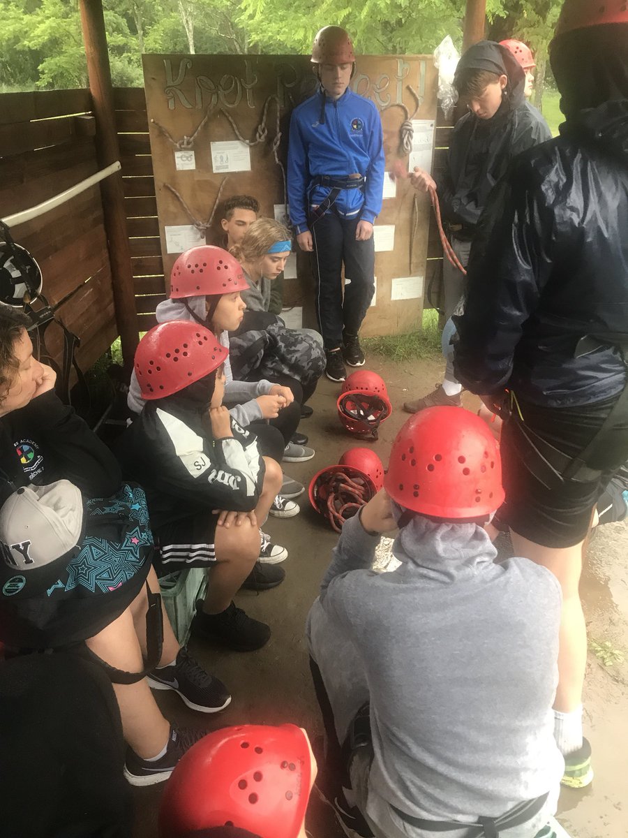Scottaldo's tweet photo. A wet morning but we have kept going! Archery and Climbing for all! #SOF18 https://t.co/eZTTdU7iza