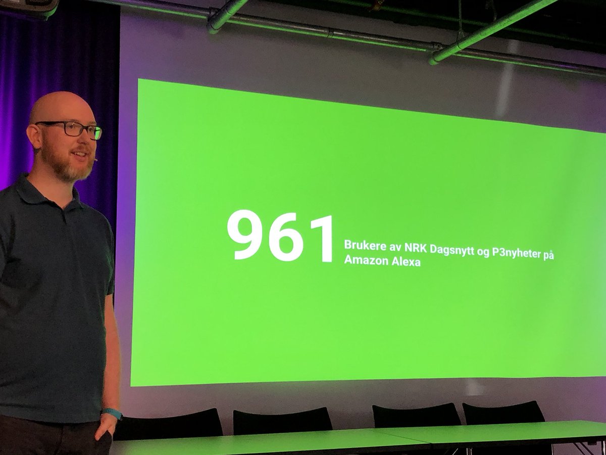 16% av amerikanere over 18 år har nå en smarthøytaler. Og de som bruker smarthøytalere sier at de konsumerer mer lyd, forteller Kjartan Michalsen fra <a href="/NRKno/">NRK</a> til #nona18 Vi er spent på når det kommer på norsk, for vaner setter seg veldig fort.