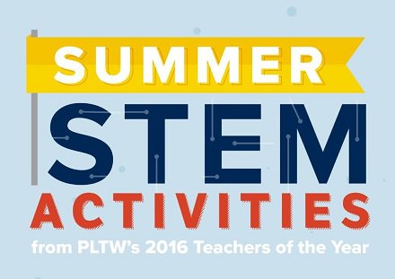 PLTWorg's tweet photo. Check out our list of STEM activities students can do over summer break. (Stay tuned for our 2018 list!) https://t.co/QKmeuM89AX https://t.co/fa4B6p22nv