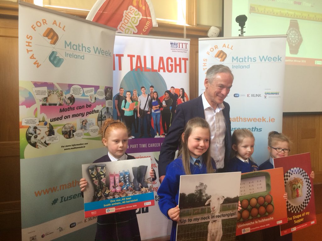 <a href="/RichardbrutonTD/">Richard Bruton</a> congratulates U7 winners <a href="/mathsweek/">Maths Week Ireland</a> <a href="/Maths_Eyes/">HaveYouGotMathsEyes</a> award ceremony @scienceirel <a href="/waterfordit/">OConnellSchool</a> @ittallaght <a href="/Education_Ire/">Department of Education and Youth</a>