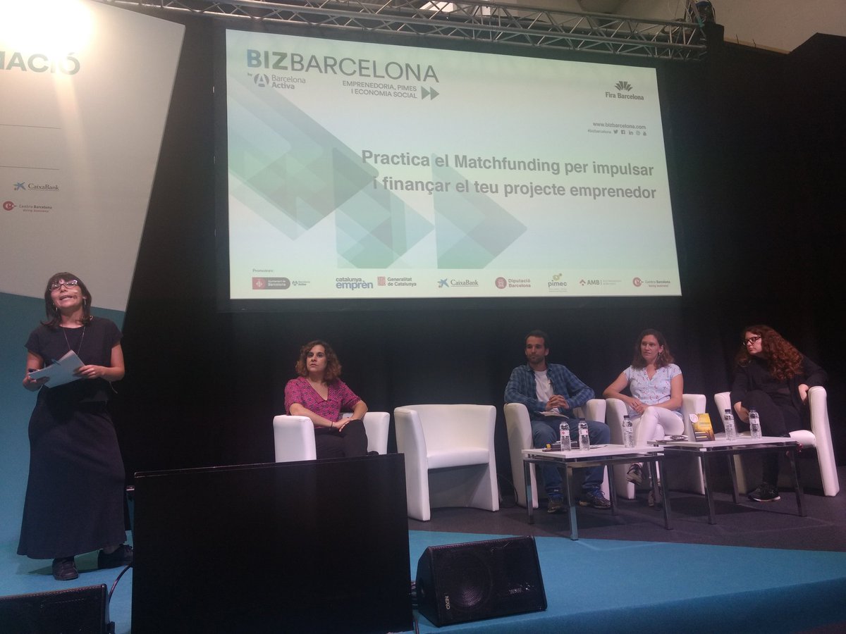 UpEnergia's tweet photo. Hoy estamos en el #bizbarcelona18  compartiendo nuestra experiencia en la campaña de #matchfunding  gracias a  @goteofunding  #Conjuntament https://t.co/AOrncVFeWA