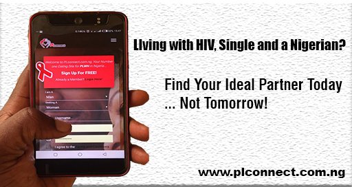PLconnectNG's tweet photo. Whether you are looking for love, friendship, a committed relationship, or just to enlarge your social circle as an HIV positive man/woman living in Nigeria, then PLconnect is for you!

Log on to https://t.co/5yu7TCKu8e to register.

100% Confidential!

Pls RT @Gidi_Traffic https://t.co/jR9CiWWHo8
