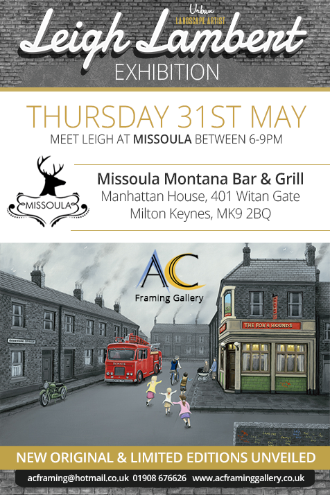*** ONLY A DAY TO GO ***
MEET THE ARTIST <a href="/Leigh__Lambert/">Leigh Lambert  🎨</a> <a href="/bucksfineart/">Buckingham Fine Art</a> 
Thursday 31st May (6-9pm)
Venue: <a href="/MKMissoula/">Missoula Montana MK</a> 
Contact <a href="/ACFraming/">AC Framing</a> 01908 676626 / acframing@hotmail.co.uk
ORIGINAL OIL PAINTINGS AVAILABLE