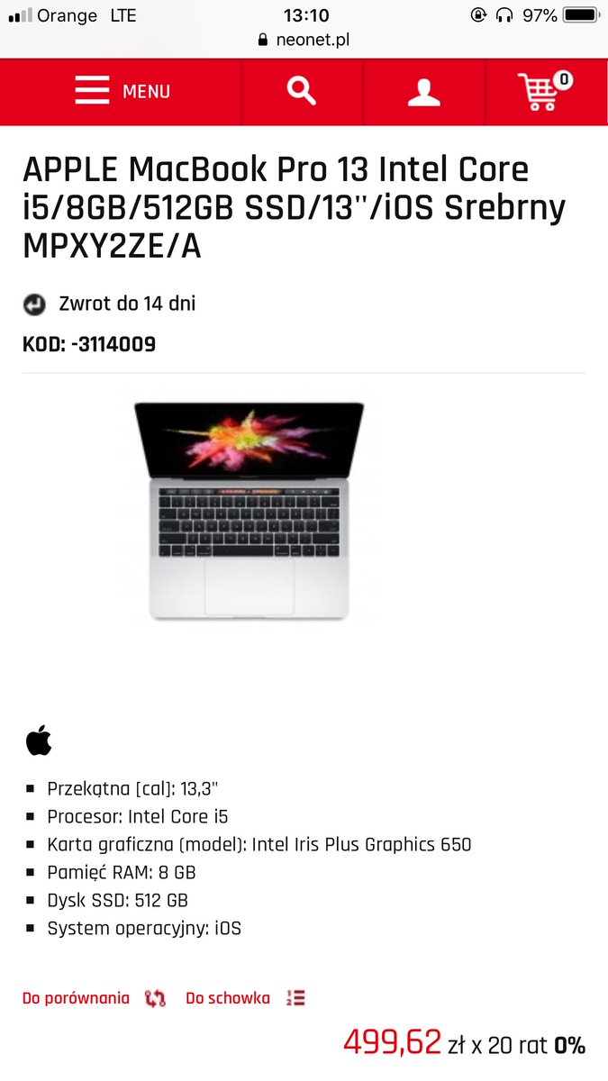 LouisFantom's tweet image. #neonet już sprzedaje #macbook z #ios