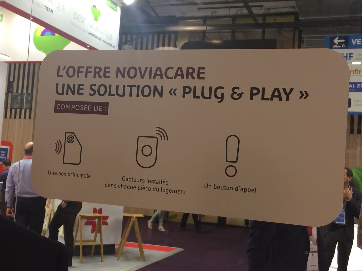 Pharmagest's tweet photo. #PHW18 venez decouvrir la solution #NoviaCare sur le stand @Pharmagest M12 #SalonHIT 
Un système de prevention de la perte d’autonomie et detection de chutes @CarsatNordEst @ParisHealthcare https://t.co/phPUS3fyPo