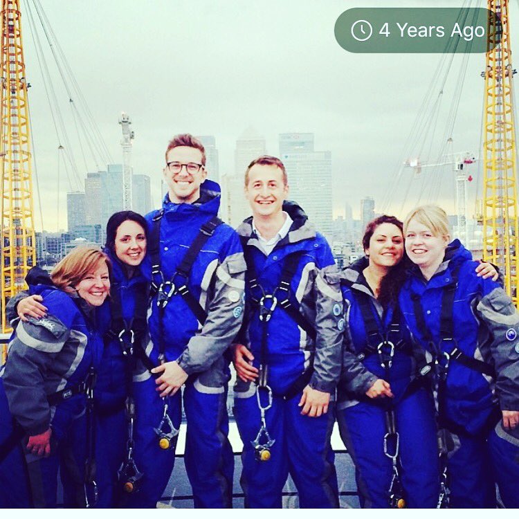 Four years ago I scaled the top of <a href="/TheO2/">The O2</a> #London with this mad lot <a href="/LorraineDucker/">بيع تذاكر موسم الرياض🎫</a> <a href="/TomYork/">Tom York</a> <a href="/GrumpyOldSmith/">Harry Smith</a> @JasPlowright <a href="/charley_francis/">Charley Francis</a>