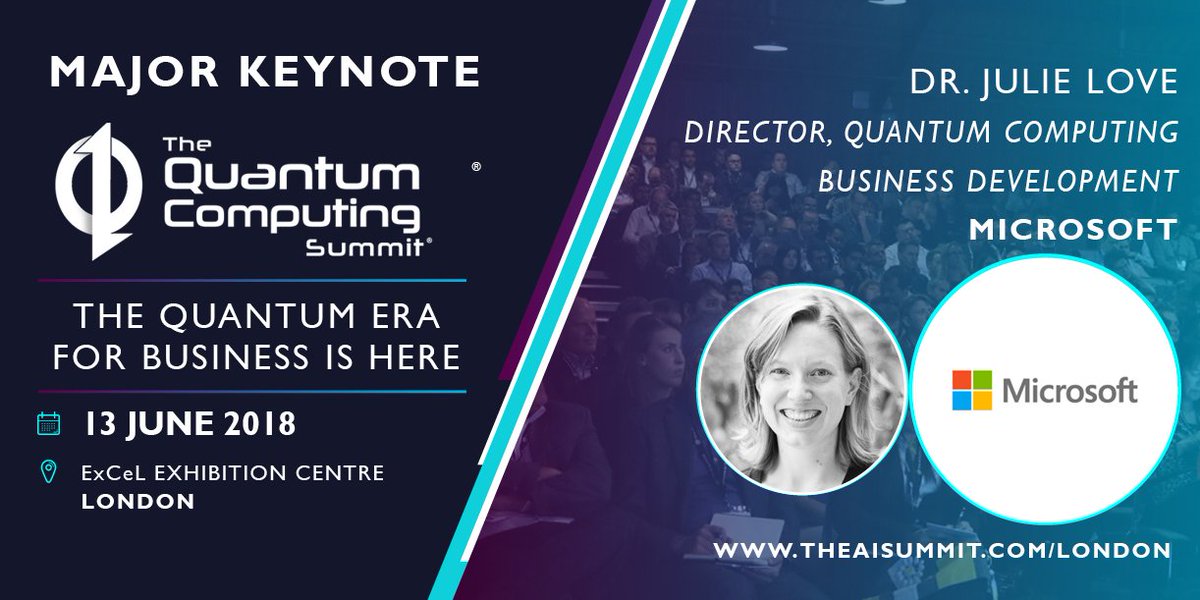 quantumBizz's tweet photo. 'The Quantum Era Is Here!'
Dr Julie Love @Microsoft will be leading a keynote at the AI Summit London (13 June)
Find out how #QuantumComputing is breaking into the mainstream at the flagship AI event at #London #techweek
'#topologicalquantumcomputing' #futureofwork https://t.co/b8dMr2jprK