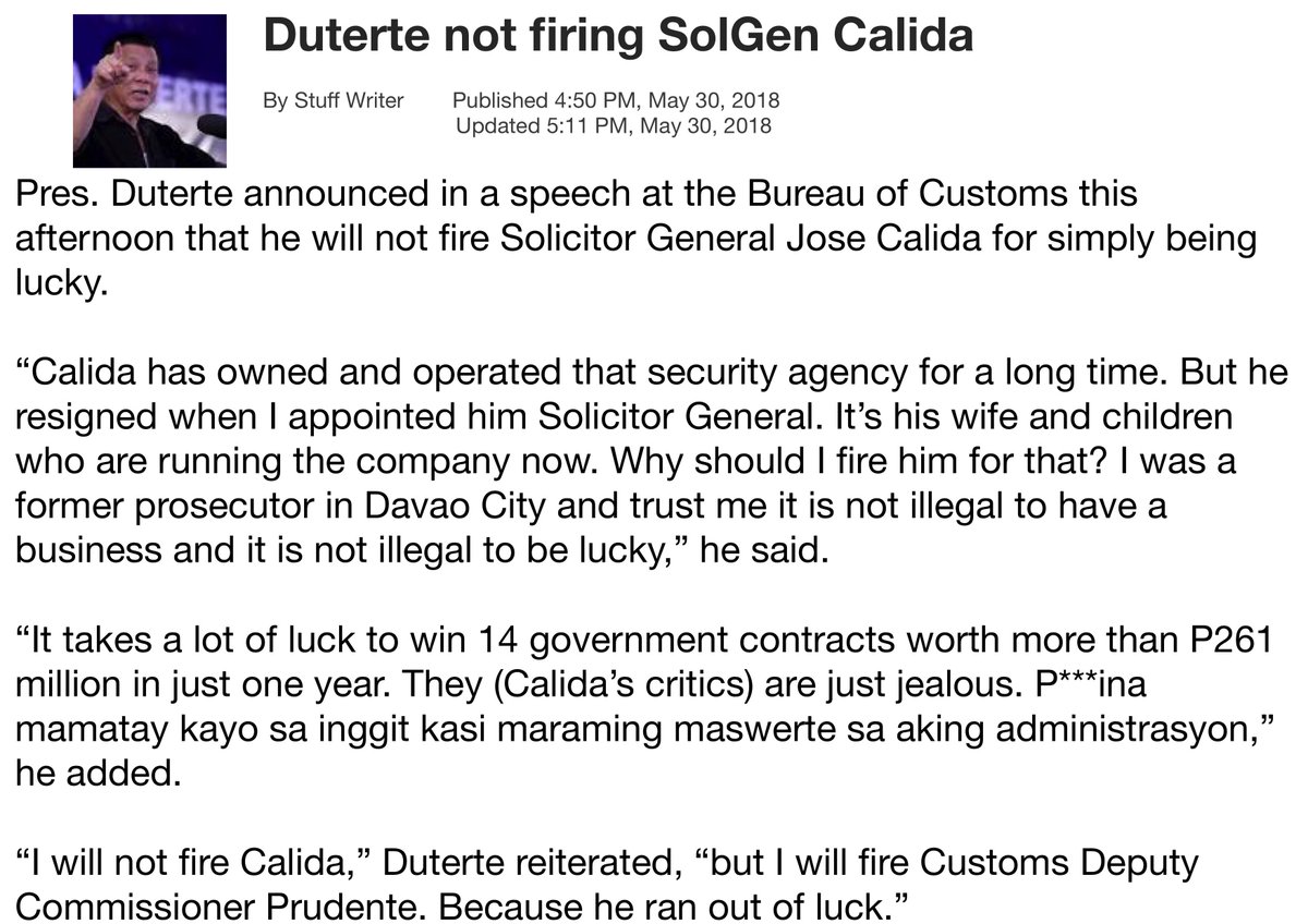 BoomBuencamino's tweet photo. After remaining silent for days, du30 finally spoke up about beleaguered Solgen Calida https://t.co/9e2NkoJLOj