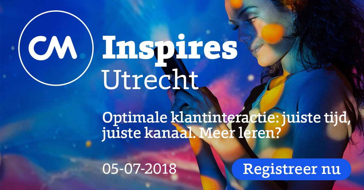 Alleen vandaag nog: early bird tickets voor CM Inspires: designing customer experience. Pak deze kans! events.cm.com/event/cm-inspi… #BEPARTOFIT #CustomerExperience