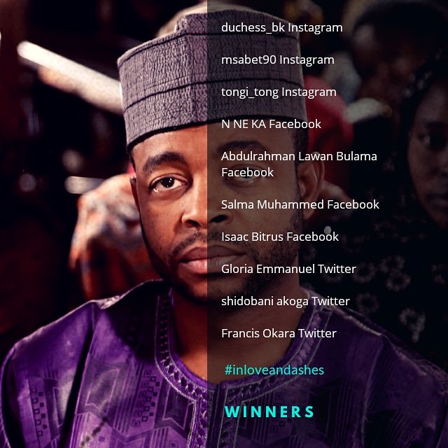 inloveandashes's tweet photo. Congratulations to the winners of our giveaway. 
duchess_bk Instagram
msabet90 Instagram
tongi_tong Instagram
N NE KA Facebook
Abdulrahman Lawan Bulama Facebook
Salma Muhammed Facebook
Isaac Bitrus Facebook
Gloria Emmanuel Twitter
shidobani akoga Twitter
Francis Okara Twitter https://t.co/DkvQ2Mf4zp