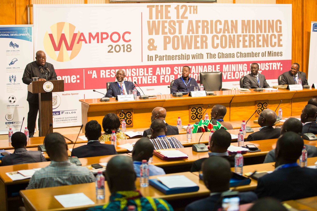 Ghana's President <a href="/NAkufoAddo/">Nana Akufo-Addo</a> delivering the keynote address at the conference.