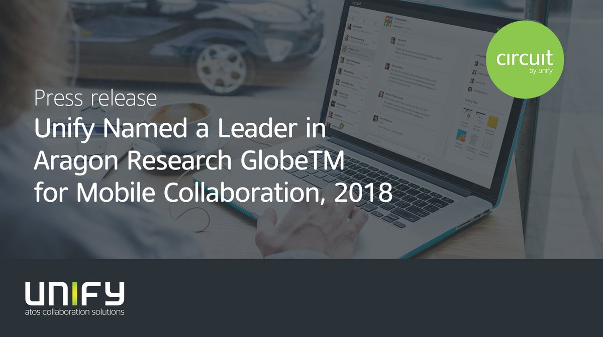 We’re delighted to announce that Unify has been positioned by <a href="/AragonResearch1/">Aragon Research</a> in the Leader section of the Globe for Mobile Collaboration, 2018 #uc bit.ly/2kABBSv