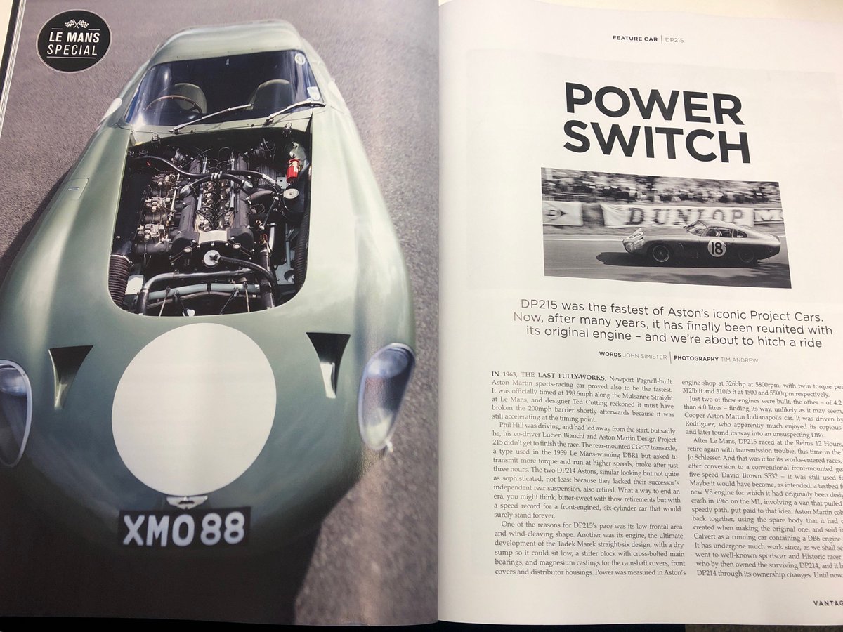 LifeAtDennis's tweet photo. Absolutely beautiful issue of #vantage now out, Le Mans special makes for perfect lunchtime reading #stunning #astonmartin #vantagemagazine #lifeatdennis https://t.co/yoJd1BT7CQ