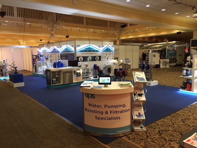 EPSWater's tweet photo. All set up &amp; ready to greet existing &amp; new customers at day 1 of #Plumbex2018 from 4 - 9pm today - and you can still join us at @CitywestHotel, Saggart, Co. Dublin - register for FREE tickets - https://t.co/kpyVfTEm7c #RethinkingWater https://t.co/VydRlsH1rr