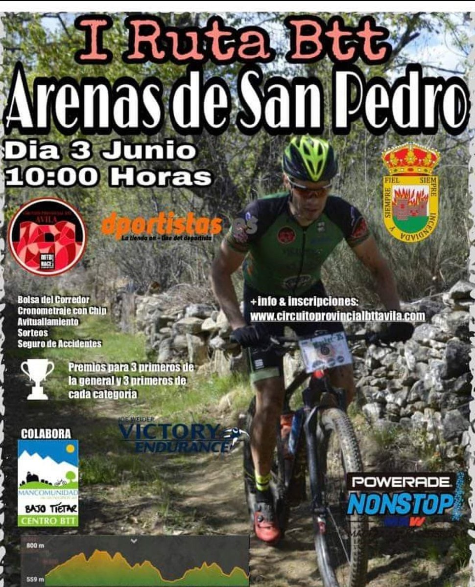 nava13diego's tweet photo. 3 de Junio 🚴 Arenas de San pedro.
                             ✴️
                Últimos dorsales
                             ✴️

           👇Inscripciónes:👇 https://t.co/7pu59bTD1c https://t.co/UhC3a9bG4F