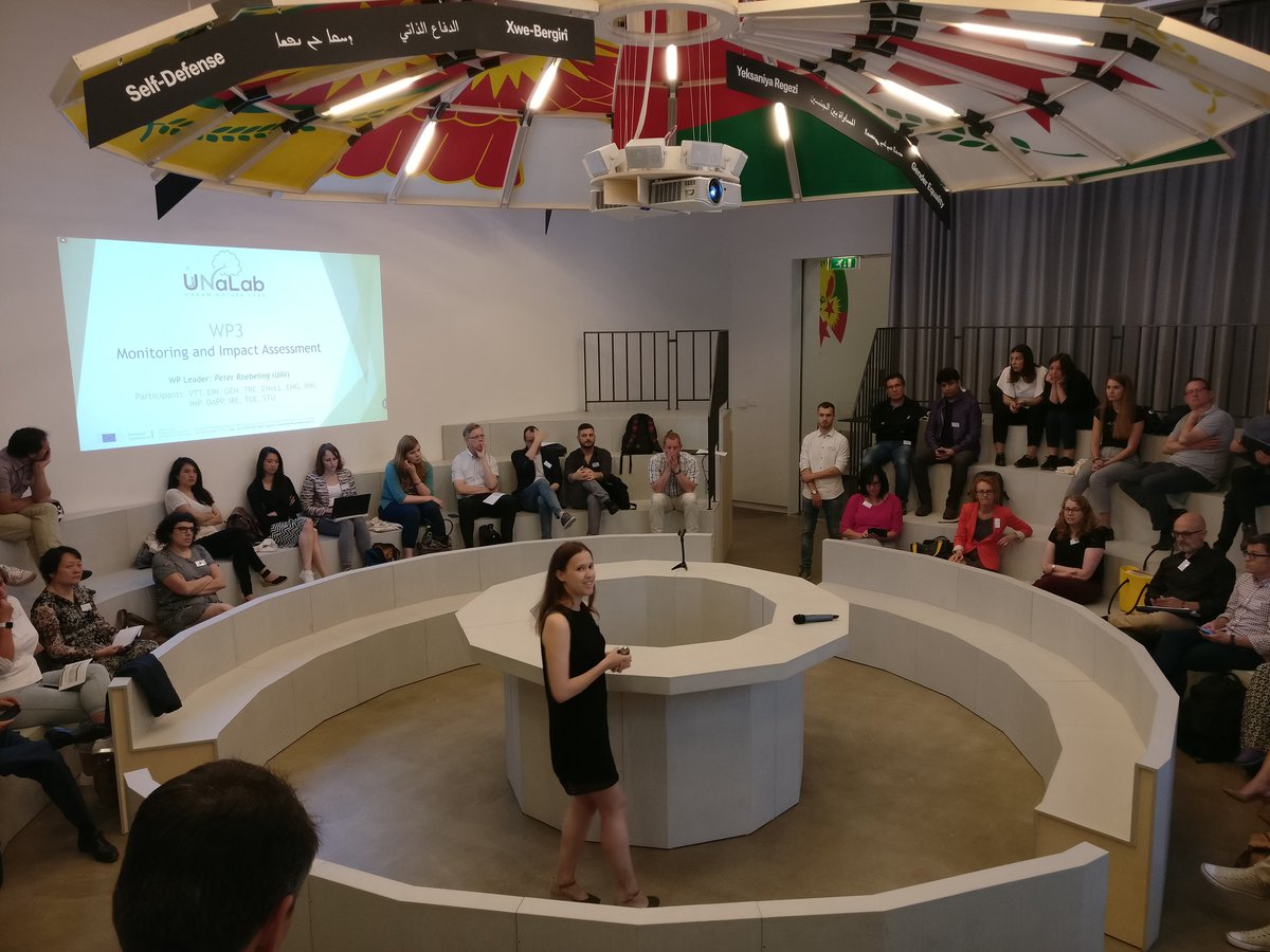 ines_vaittinen's tweet photo. Spela on #cocreation &amp; #citizenengagement at the @UNaLab_EU meeting in @gem_Eindhoven: handbooks, trainings &amp; tools for establishing #urbanlivinglabs @openlivinglabs supported by @blivinglab @espaitec #botnialivinglab @Brainport_int https://t.co/mNjQfy7prl