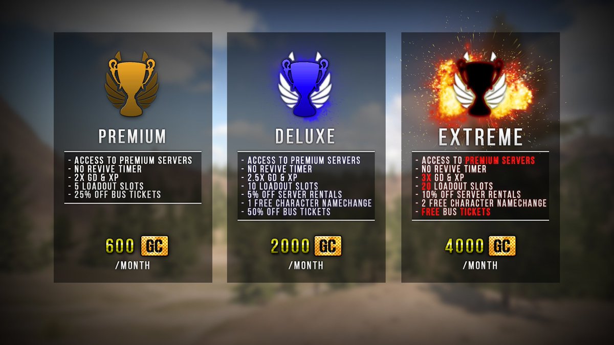 infestationnewz's tweet photo. In patch 2.18 we have reworked the account subscription features! (Premium, Deluxe &amp; Extreme). Overall the account subscriptions now offer better and new features and we have reduced the price of Deluxe and Extreme. https://t.co/MqRgOZCR9e https://t.co/3LbiWzJvie