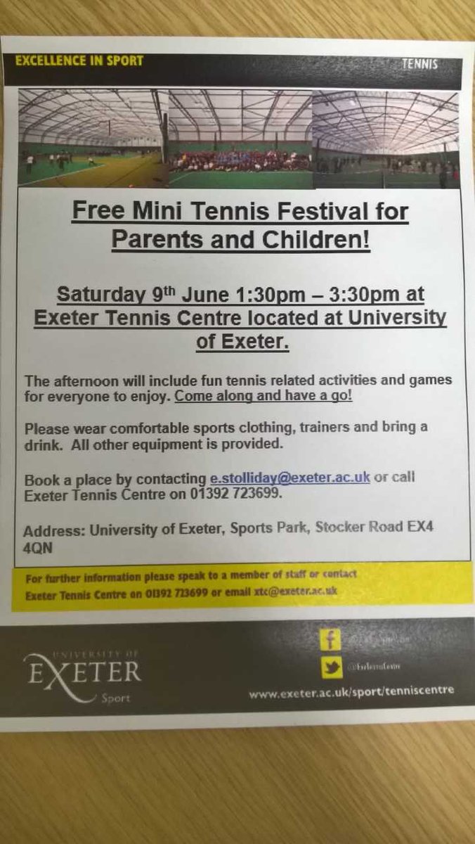 Free Mini Tennis Festival for parents and children!