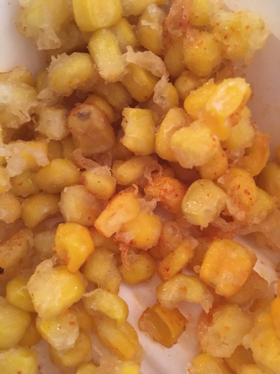 gettingfeta's tweet photo. How can these individually spiced and battered sweet corn kernels taste so damn good??! ๐ฝ going to miss having @gillysfrybar round the corner ๐ซ #gettingfeta https://t.co/Ru9vZKp0n6