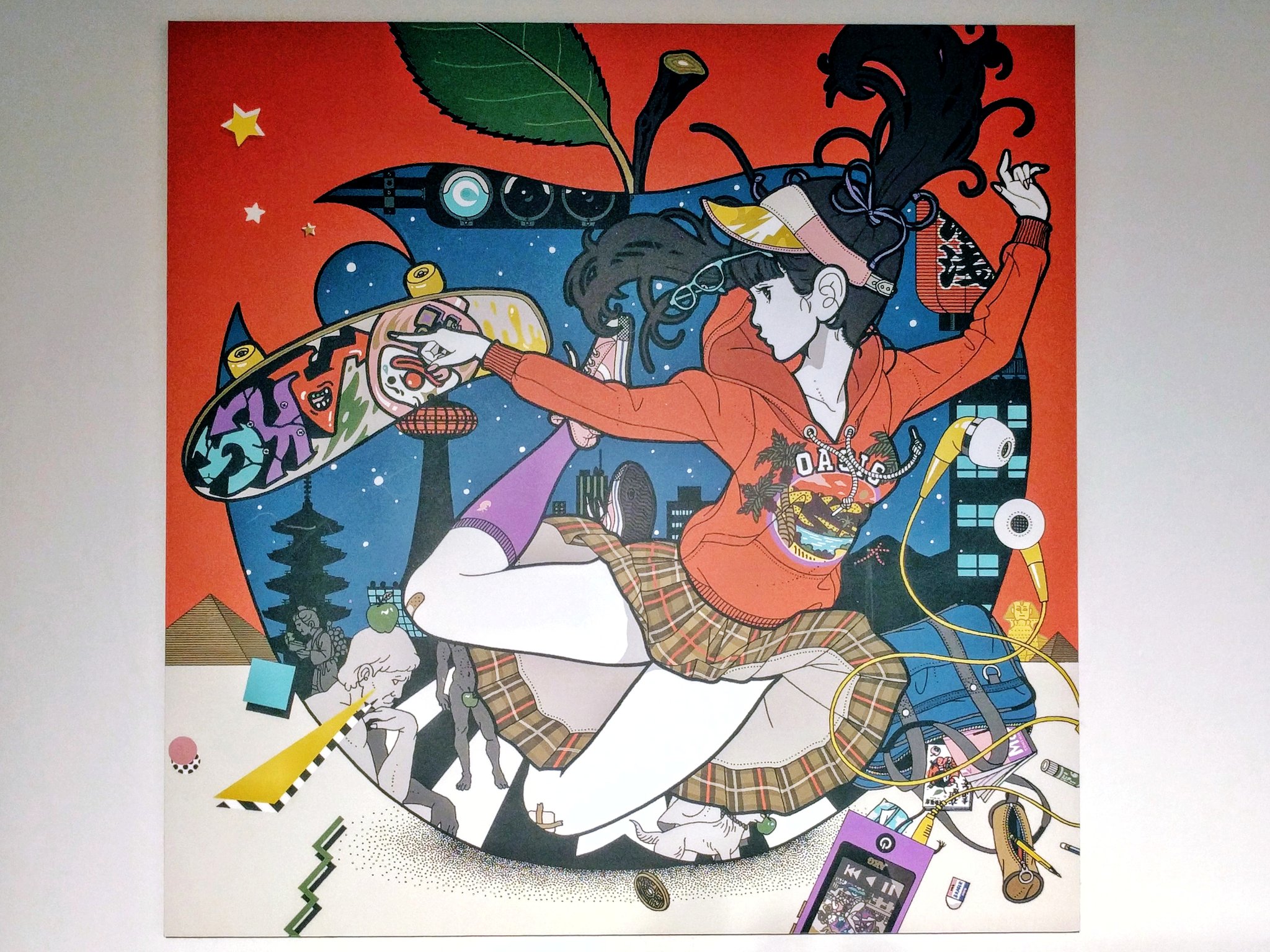 アラ氏さん En Twitter 中村佑介展 Asian Kung Fu Generationの 荒野を歩け のcdジャケット 1枚目画像 この曲は映画 夜は短し歩けよ乙女 の主題歌でした よく見ると 2枚目 小さく 夜は短し の書籍 3枚目 が描き込まれています イヤホンから流れる