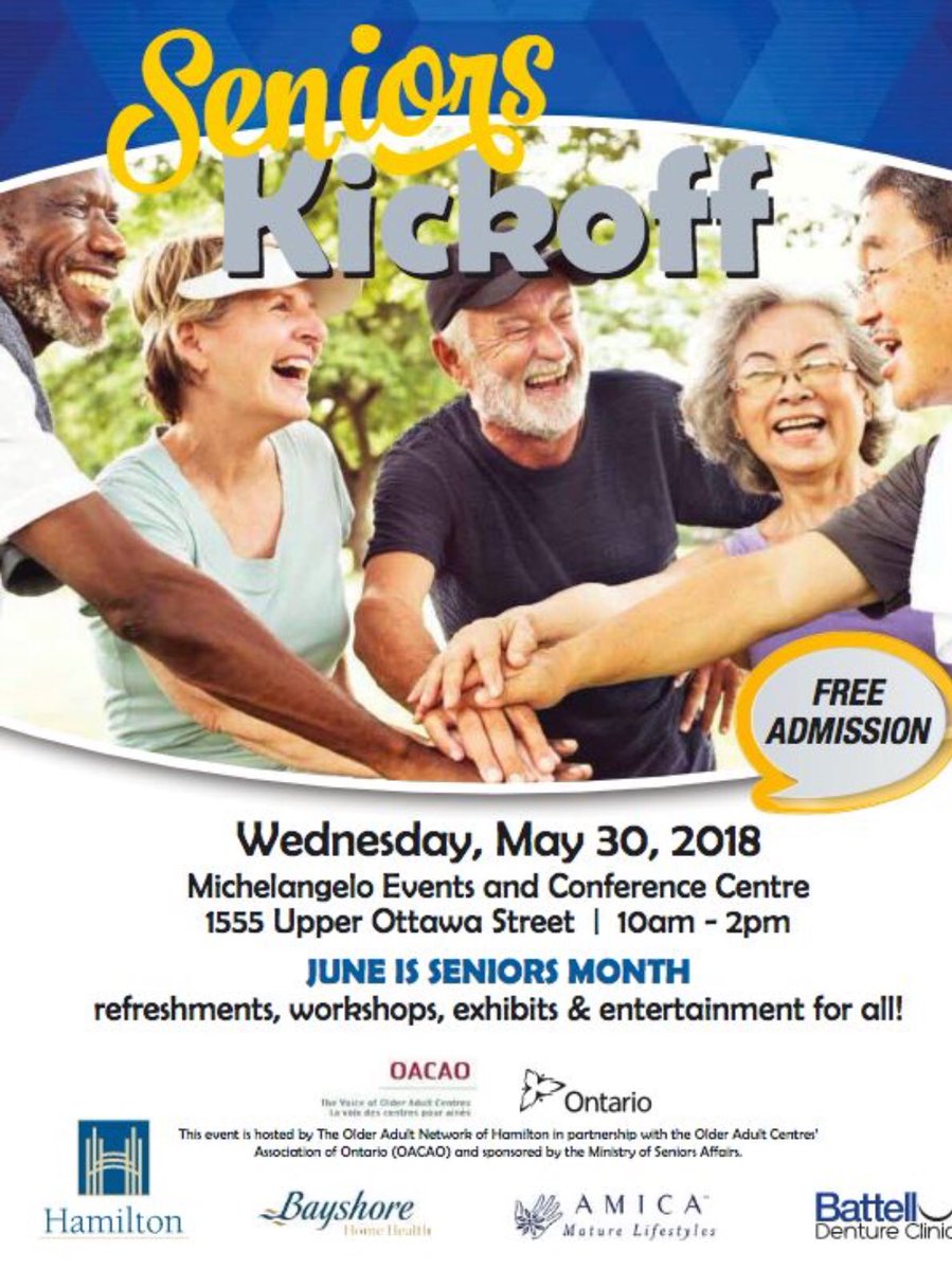BattellDentures's tweet photo. We are a proud sponsor of the Seniors Kickoff today at Michelangelo’s!  Michael will be talking about the health of your mouth at 10:30 😃 https://t.co/imrJ5ZXEpA