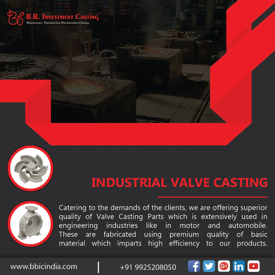 bbcastingindia's tweet photo. Catering to the #demands of the clients, we are offering superior #quality of Valve Casting Parts which is #extensively used in engineering #industries like in motor and #automobile. These are #fabricated using premium quality of basic #material. https://t.co/uwGi2gGtGA