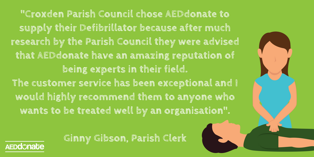AEDdonatejamie's tweet photo. Thanks for the great testimonial #Croxden Parish Council. https://t.co/WOipY3PQfZ