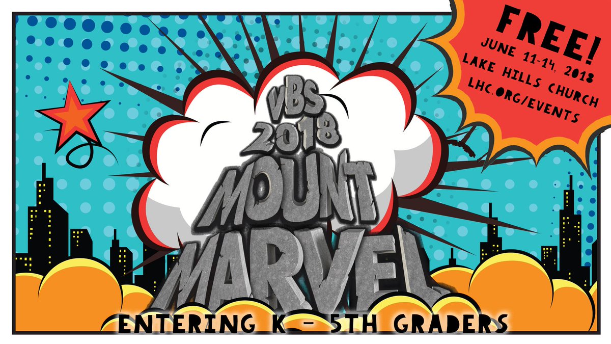 LHCATX's tweet photo. Vacation Bible School at Lake Hills Church is unlike any other! Kids entering K - 5th grade are invited to join for these 4 days full of FUN! We hope to see you there! https://t.co/F83xaL3sBR #lhcatx #forATX #forKIDS https://t.co/TxT0kS6waw