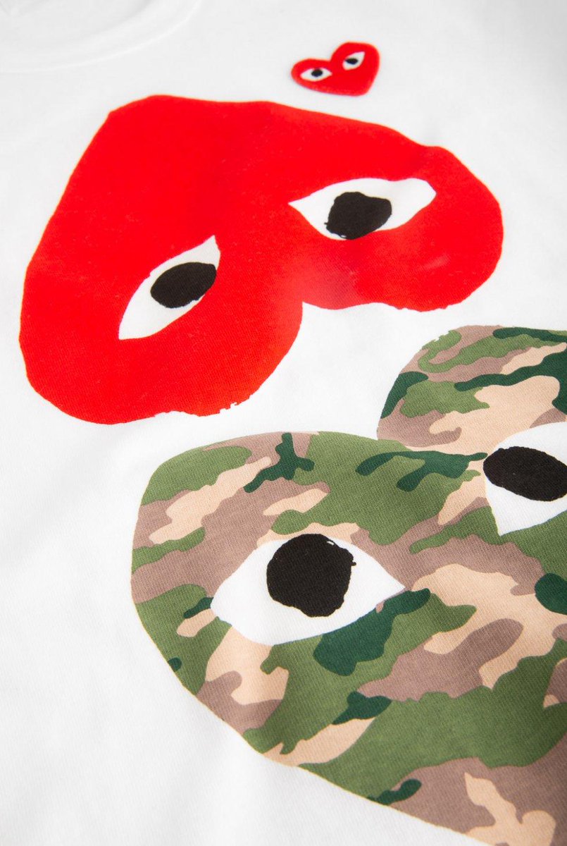 comme des garcons camo t shirt