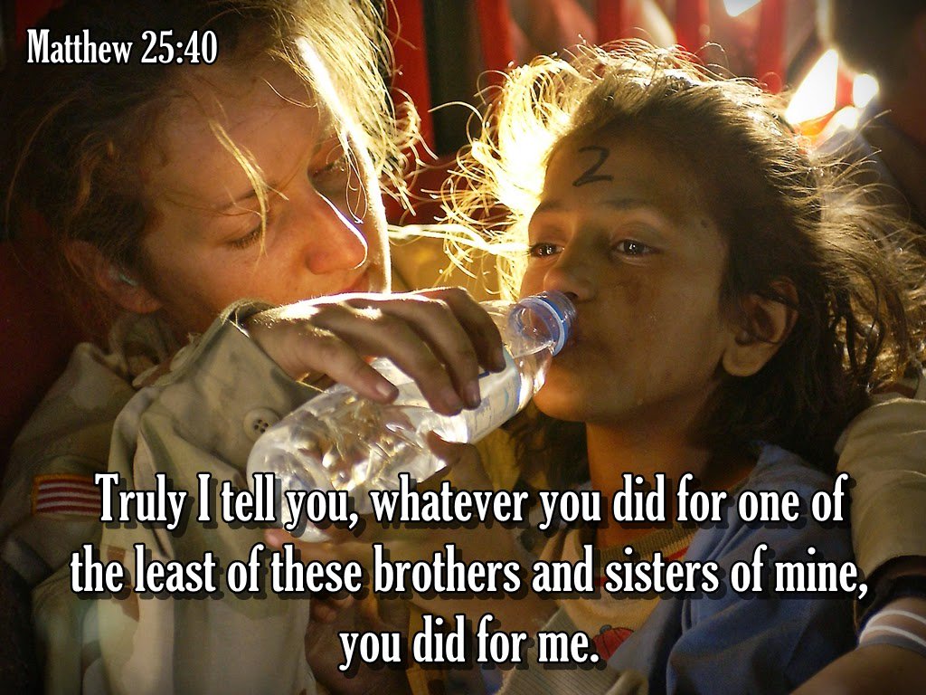 Image result for Matthew 25:37-40