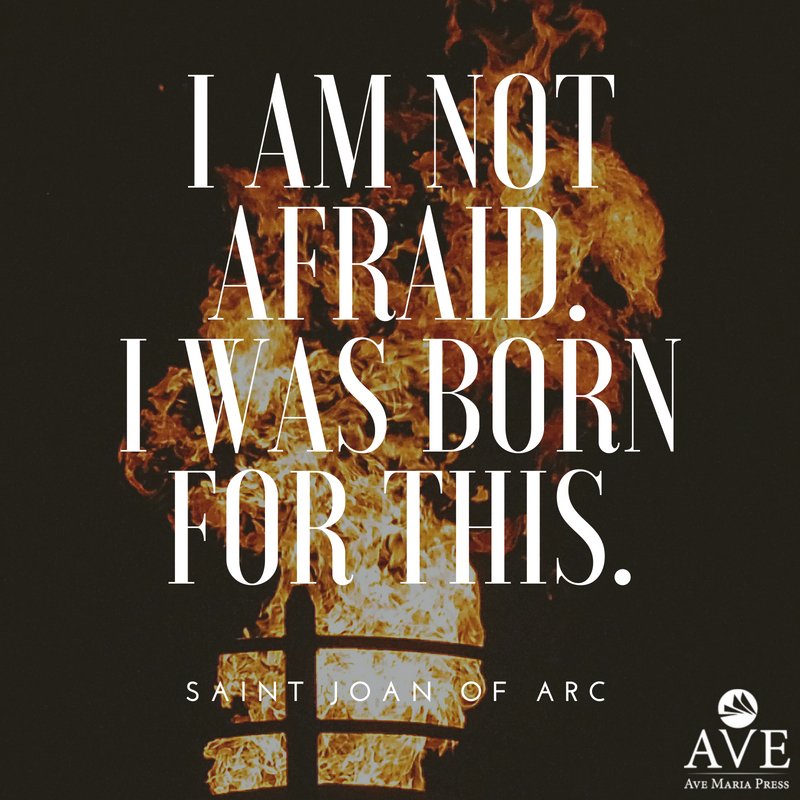'I am not afraid. I was born for this.' - Saint Joan of Arc 

#feastday #saintjoanofarc #catholic #prayforus