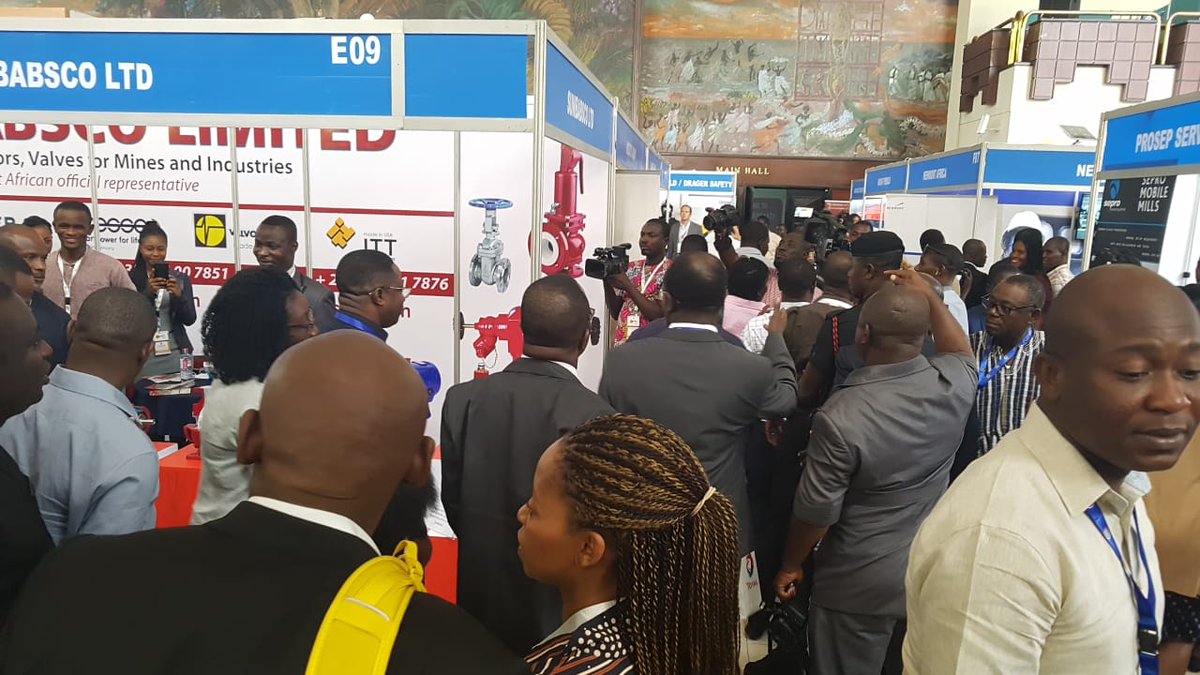 The President is doing a walk on the show floor to see what the West African mining and power industry has to offer.
#wampex #wampexghana #wampex2018