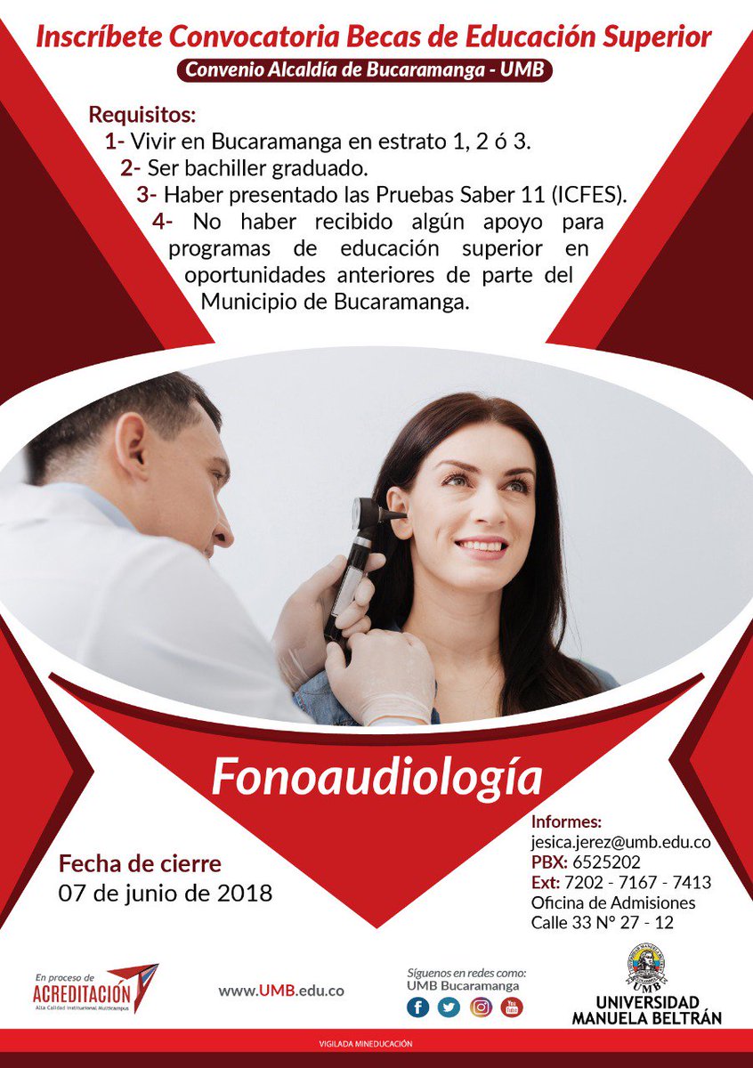 OrienteFya's tweet photo. Sólo debes seguir los siguientes requisitos: 
1- Vivir en Bucaramanga en estrato 1,2 ó 3
2- Ser bachiller graduado
3- Haber presentado las Pruebas Saber 11 (ICFES)
4- No haber recibido ningún apoyo para programas de educación superior en oportunidades anteriores 
@UniversidadUMB https://t.co/yRIaGykwzN