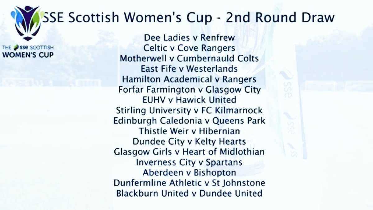 DEELFC13's tweet photo. We have been drawn at home against @RenfrewLadiesFC in the 2nd Round of the SSE Scottish Cup! Tie to be played Sunday 17th June- details to follow ⚽️💙 https://t.co/0sWwaF4Sz3