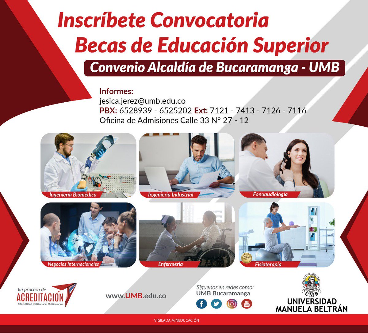 OrienteFya's tweet photo. No te quedes sin la oportunidad de estudiar, un convenio de la Alcaldía de Bucaramanga y la @UniversidadUMB brindan la oportunidad de inscribirte en la convocatoria de becas de educación superior https://t.co/Imu4fEKSp4